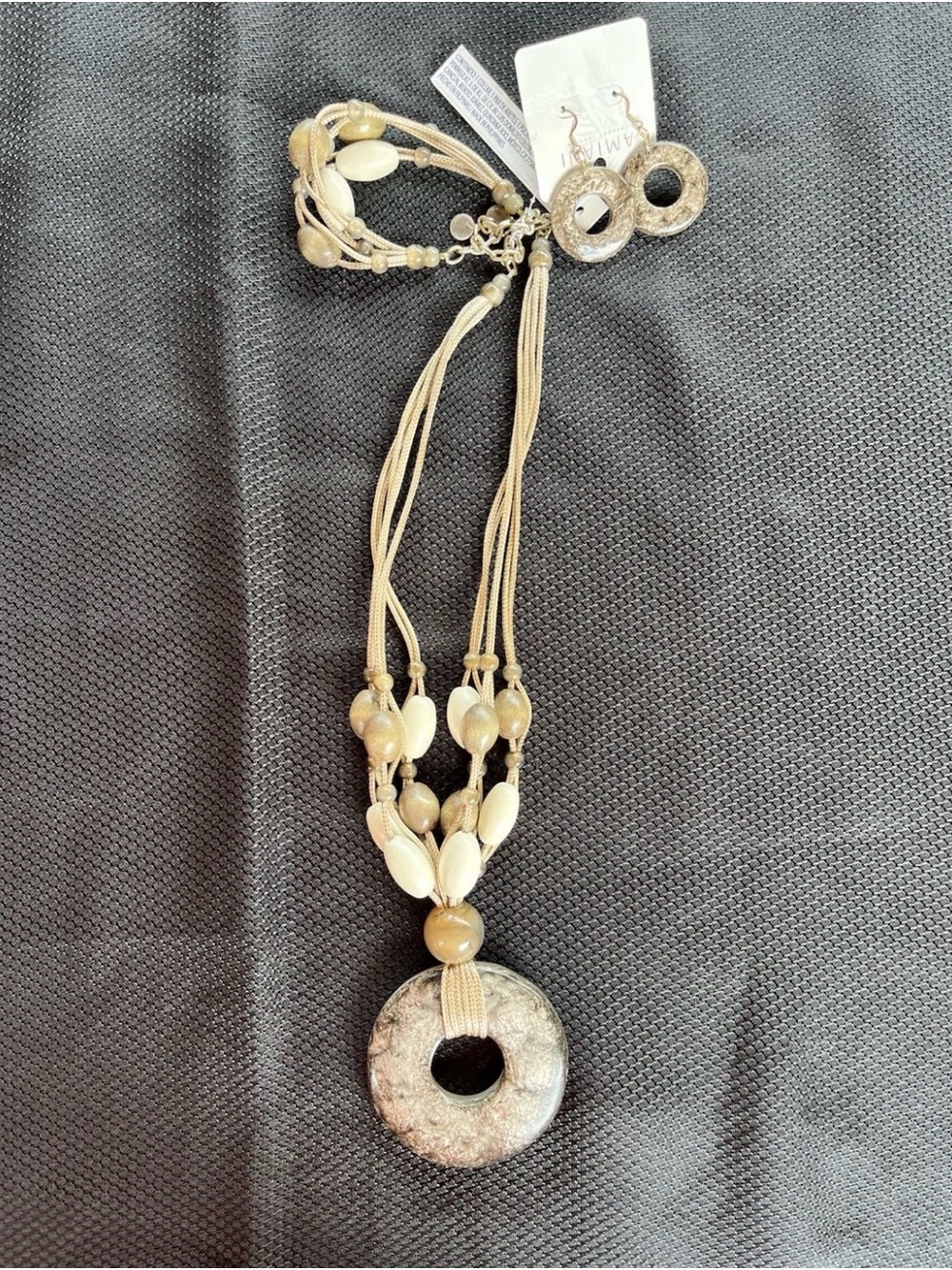 NWT AMIANI Resort Fashion 3-Piece Matching Set BOHO/COASTAL CHIC Jewelry - Picture 5 of 10